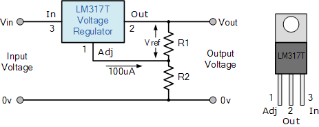 رگولاتور ولتاژ متغیر LM317T